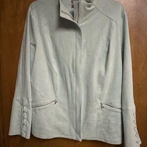 Stunning Chico’s Mint Green Suede Jacket